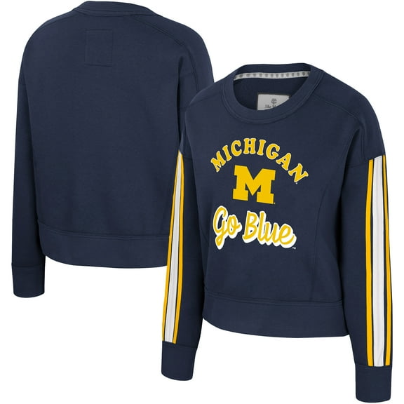 Women's Colosseum  Navy Michigan Wolverines Honeymoon Sweatshirt