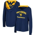 thumbnail image 1 of Women's Colosseum Navy West Virginia Mountaineers Catalina Hoodie Long Sleeve T-Shirt, 1 of 3