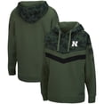 thumbnail image 1 of Women's Colosseum Olive/Camo Nebraska Huskers OHT Military Appreciation Extraction Chevron Pullover Hoodie, 1 of 4