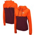 thumbnail image 1 of Women's Colosseum Orange/Maroon Virginia Tech Hokies Aidan Lightweight Half-Zip Hoodie, 1 of 3