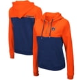 thumbnail image 1 of Women's Colosseum Orange/Navy Auburn Tigers Aidan Lightweight Half-Zip Hoodie, 1 of 3