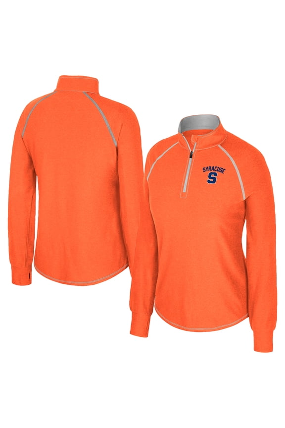 Women's Colosseum Orange Syracuse Orange Bikram Raglan Quarter-Zip Top