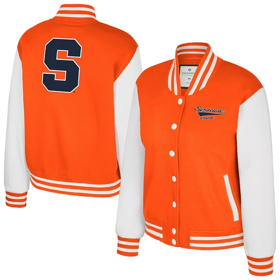 Women's Colosseum Orange Syracuse Orange French Baguette Full Snap Fleece Jacket