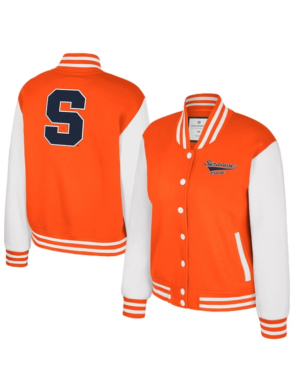 Women's Colosseum Orange Syracuse Orange French Baguette Full Snap Fleece Jacket