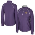 thumbnail image 1 of Women's Colosseum Purple LSU Tigers Bikram Raglan Quarter-Zip Top, 1 of 3