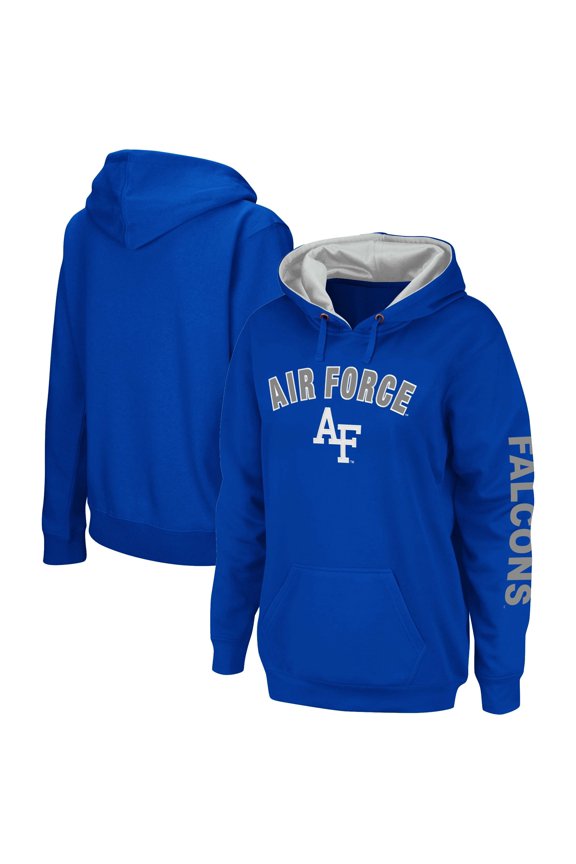 Women's Colosseum Royal Air Force Falcons Loud and Proud Pullover Hoodie