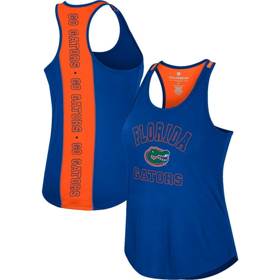 Women's Colosseum Royal Florida Gators 10 Days Racerback Scoop Neck Tank Top