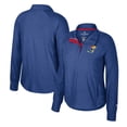 thumbnail image 1 of Women's Colosseum Royal Kansas Jayhawks Cressida Raglan Half-Snap Top, 1 of 3