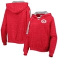 thumbnail image 1 of Women's Colosseum Scarlet Ohio State Buckeyes The Devil Speckle Lace-Placket Raglan Pullover Hoodie, 1 of 3