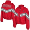 thumbnail image 1 of Women's Colosseum  Scarlet Ohio State Buckeyes Thin Ice Full-Zip Windbreaker, 1 of 3
