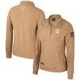thumbnail image 1 of Women's Colosseum Tan Michigan State Spartans OHT Military Appreciation Sand Tatum Quarter-Snap Raglan Jacket, 1 of 4