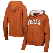COLOSSEUM ATHLETICS Women's Colosseum Texas Orange Texas Longhorns Arched Name Full-Zip Hoodie