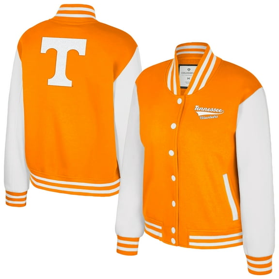 Women's Colosseum Texas Tennessee Orange Tennessee Volunteers French Baguette Full Snap Fleece Jacket