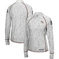thumbnail image 1 of Women's Colosseum White Florida State Seminoles OHT Military Appreciation Officer Arctic Camo Fitted Lightweight 1/4-Zip, 1 of 4
