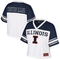 thumbnail image 1 of Women's Colosseum  White Illinois Fighting Illini Treasure Cropped Football Jersey, 1 of 3