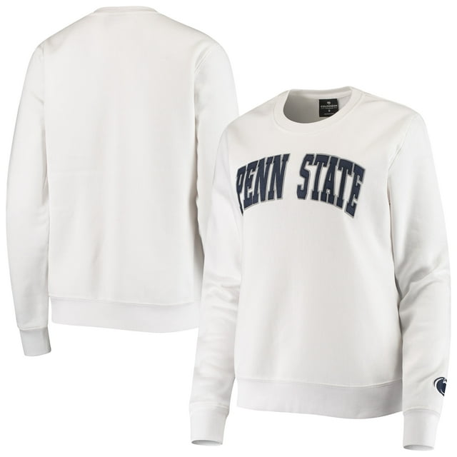 Women's Colosseum White Penn State Nittany Lions Campanile Pullover Sweatshirt