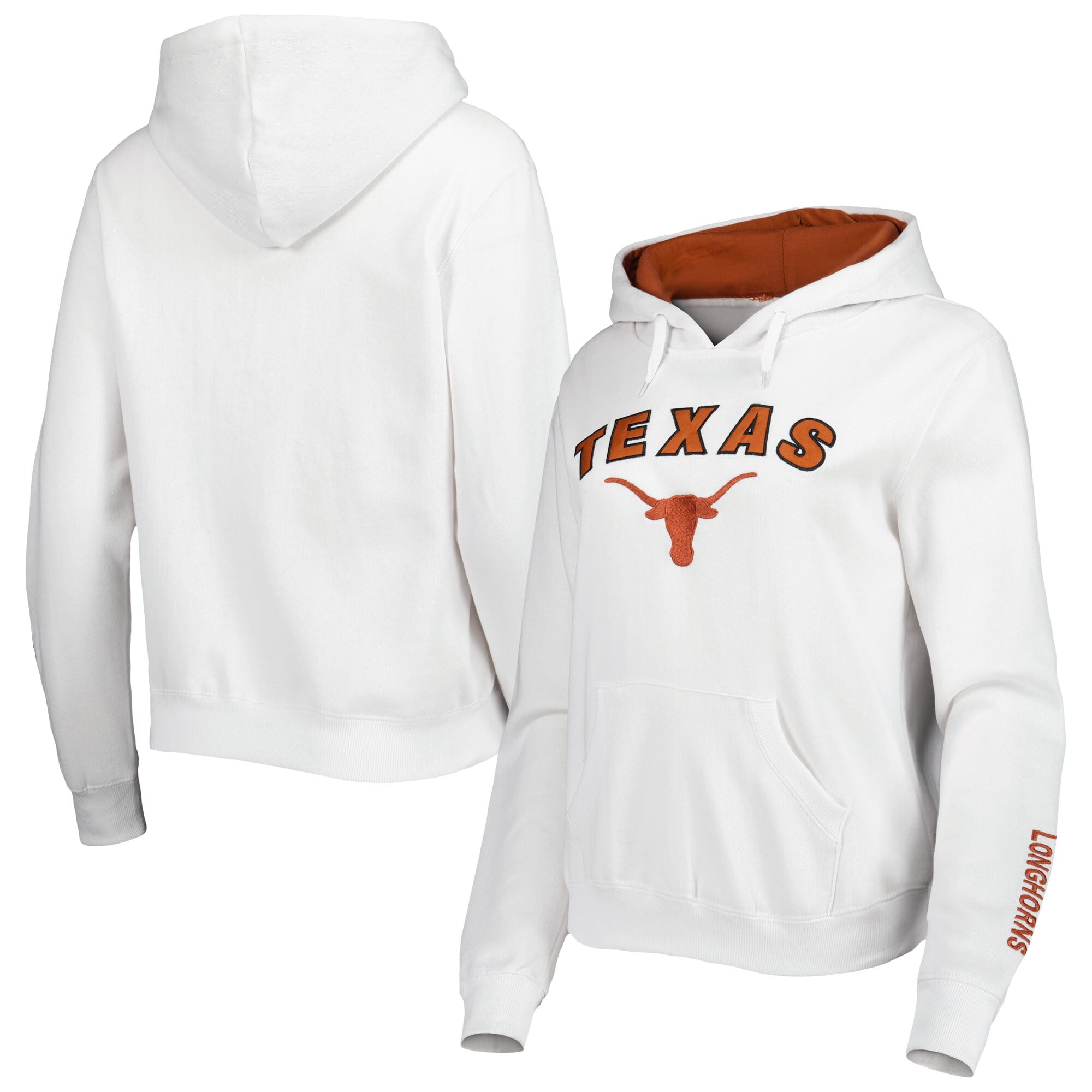 売れ筋商品|||ゲームデイ パーカー・スウェットシャツ アウター レディース Women's Gray, White Texas Longhorns Split Pullover Hoodie White Women's Colosseum White Texas Longhorns Arch & Logo Pullover