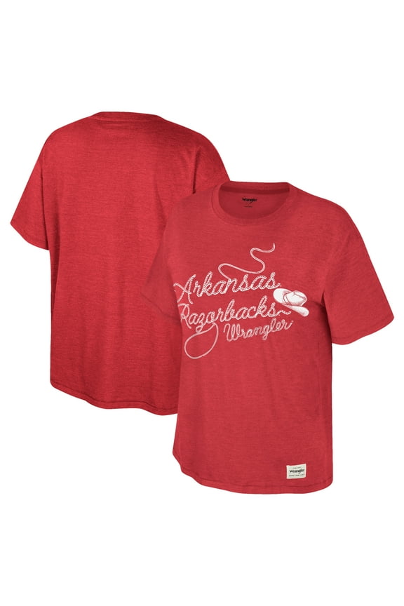 Women's Colosseum x Wrangler Cardinal Arkansas Razorbacks Lasso Oversized T-Shirt