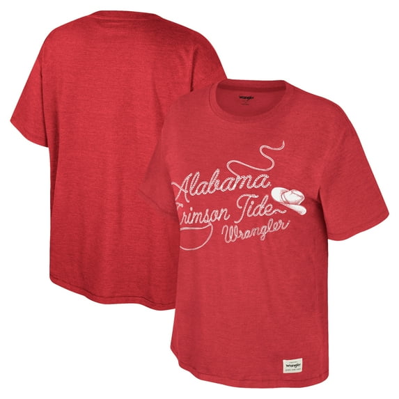 Women's Colosseum x Wrangler Crimson Alabama Crimson Tide Lasso Oversized T-Shirt