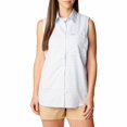 thumbnail image 1 of Women's Columbia Anytime Lite Collared Button Down Tank Top Color: Whisper Gingham Size: MEDIUM, 1 of 4