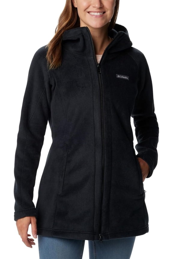 Women's Columbia Benton Springs Fleece Hooded Jacket Color: Black Size: X LARGE