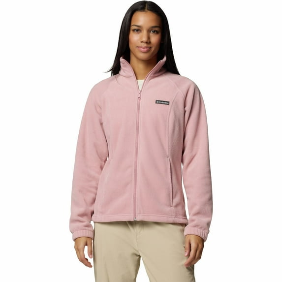 Women's Columbia Benton Springs Zip-Front Fleece Jacket Color: Eraser Pink Size: SMALL