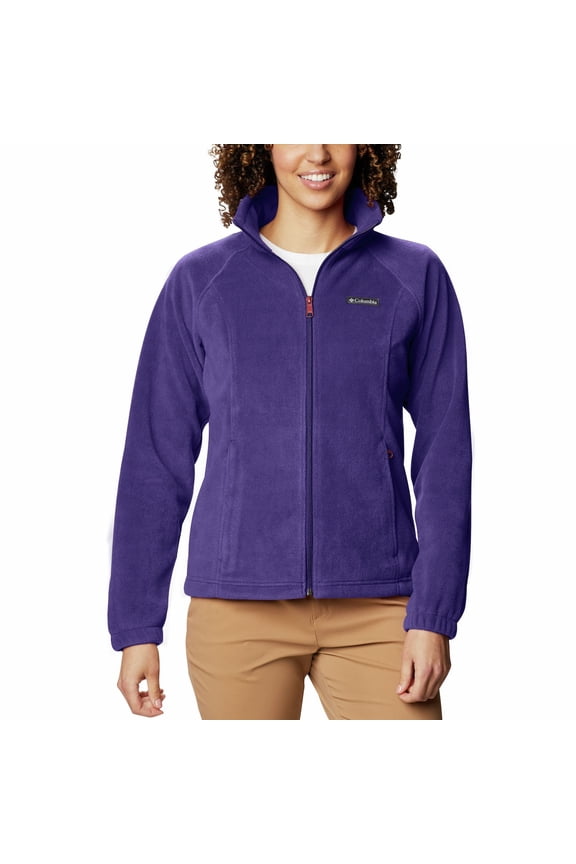 Women's Columbia Benton Springs Zip-Front Fleece Jacket Color: Hyper Purple Size: MEDIUM