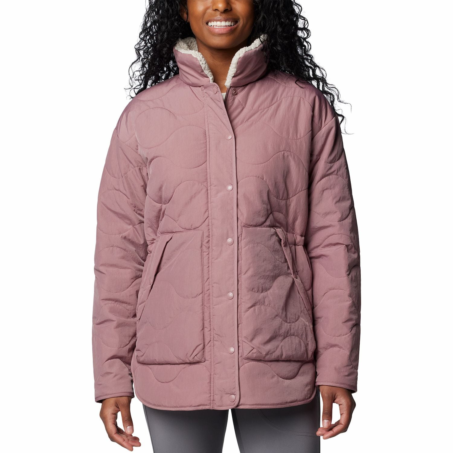 Women's Columbia Birchwood™ II Quilted Jacket Color: Stone Green