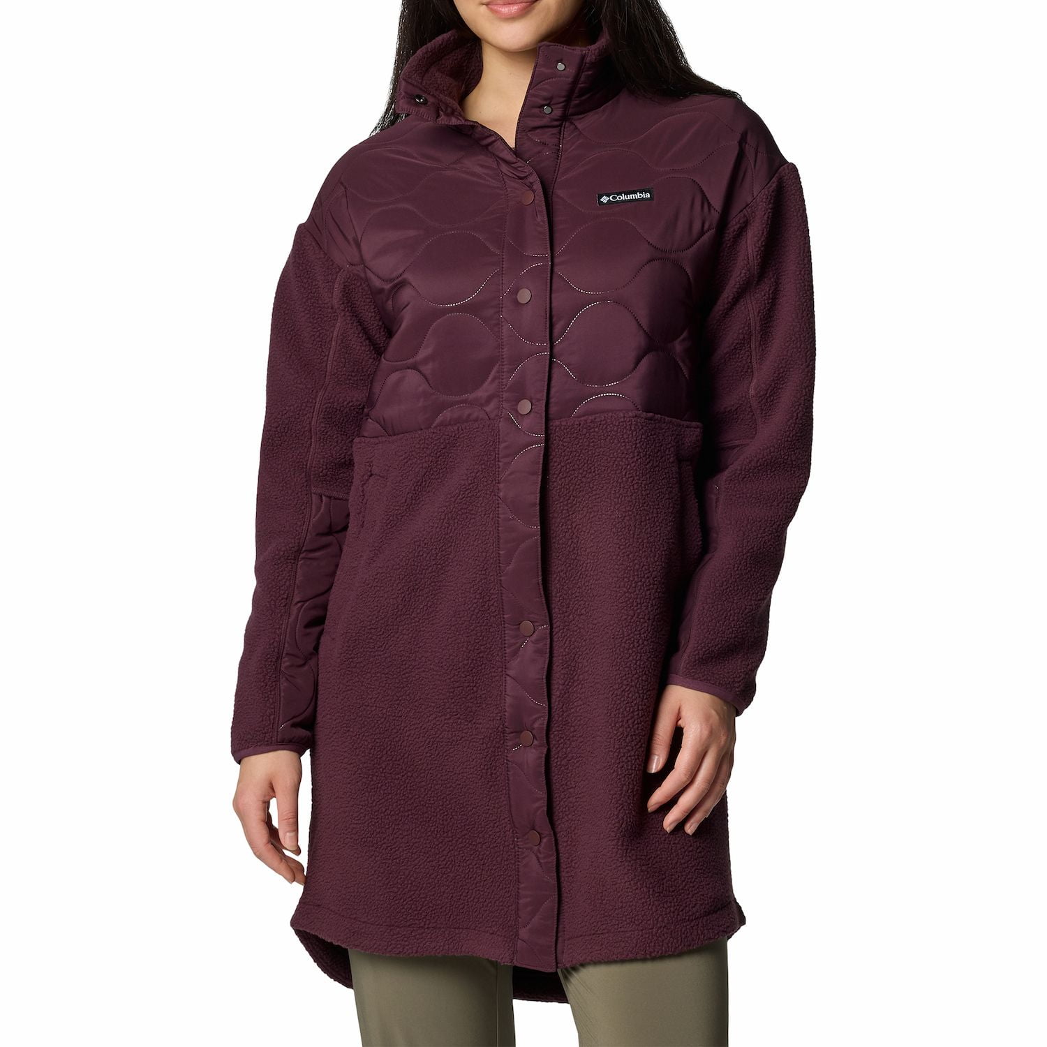 Columbia long fleece jacket hotsell
