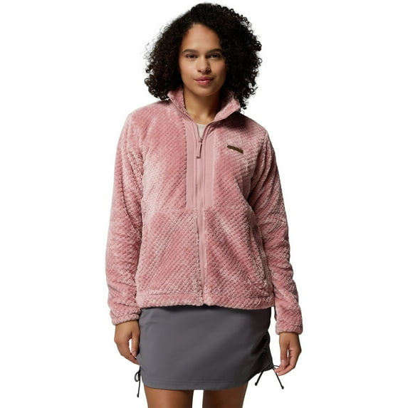Women's Columbia Fire Side III Full Zip Jacket Color: Eraser Pink Size: MEDIUM
