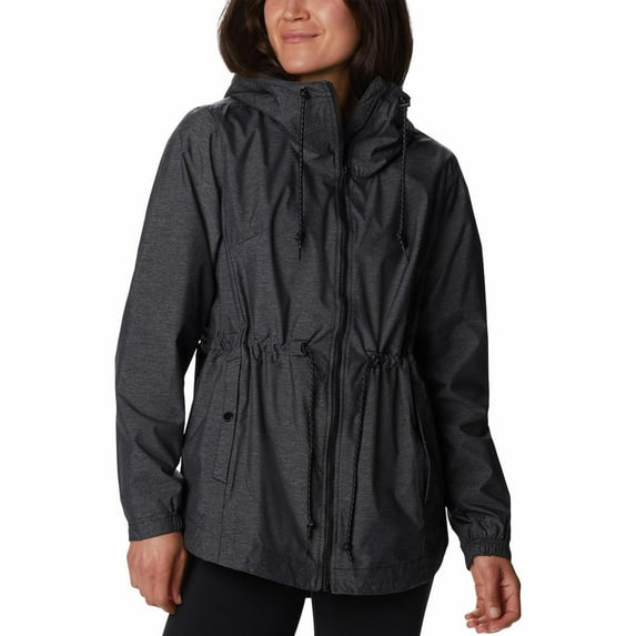 Women's Columbia Lillian Ridge Hooded Waterproof Shell Jacket Color: Black Size: XX LARGE
