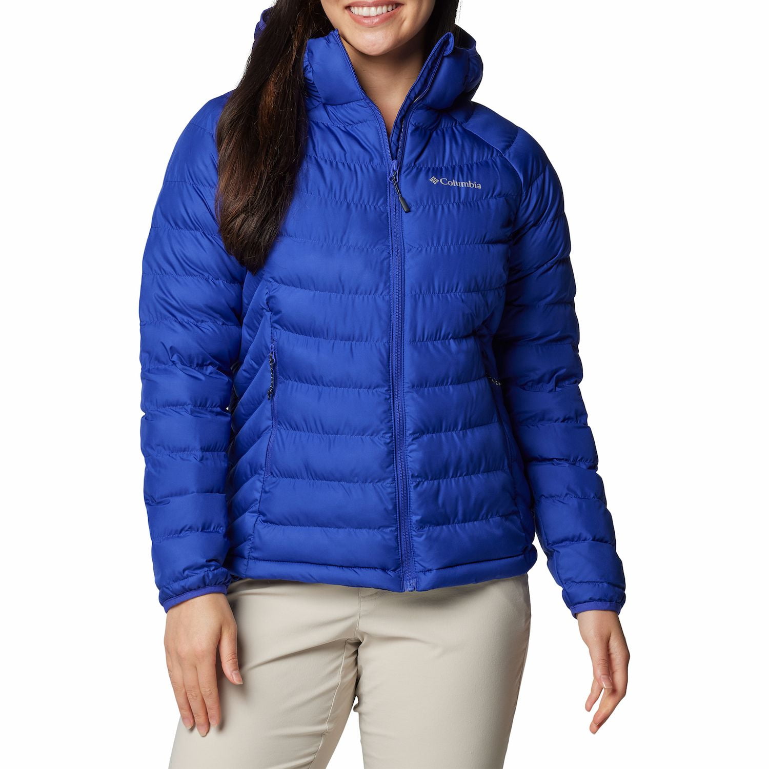 Women's Columbia Powder Lite II Hooded Jacket Color: Clematis Blue