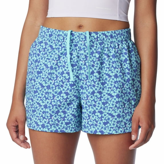 Women's Columbia Sandy River II Print Shorts Color: Aquamarine Geobloom Size: MEDIUM