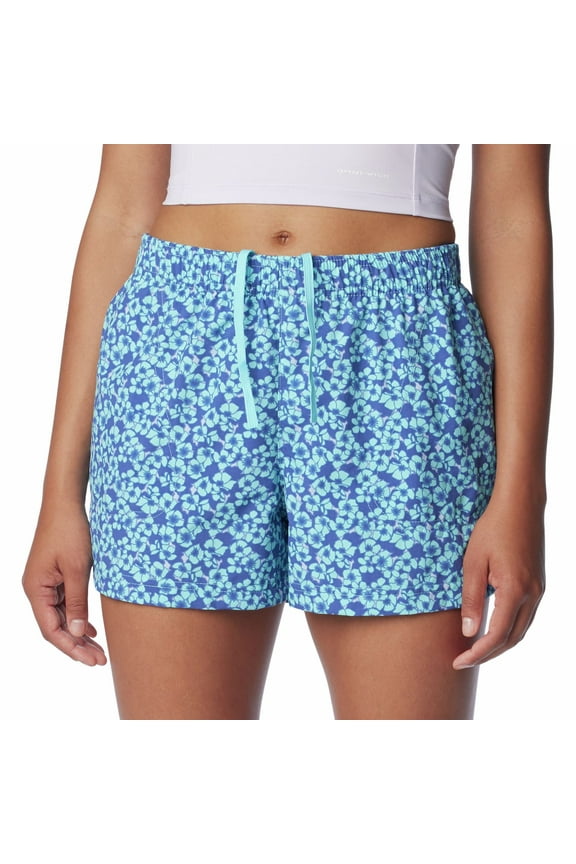 Women's Columbia Sandy River II Print Shorts Color: Aquamarine Geobloom Size: X LARGE
