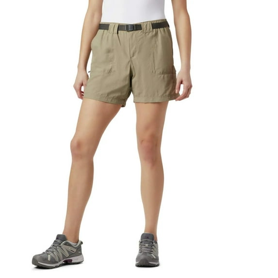 Women's Columbia Sandy River Water-Resistant Cargo Shorts Color: Tusk Size: MEDIUM