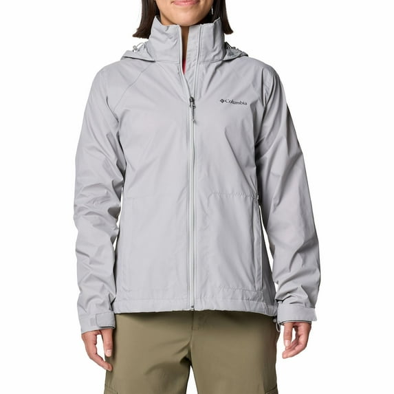 Women's Columbia Switchback IV Packable Rain Jacket Color: Columbia Gray Size: MEDIUM