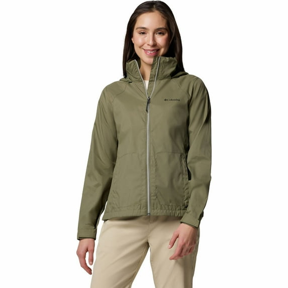 Women's Columbia Switchback IV Packable Rain Jacket Color: Stone Green Size: X LARGE