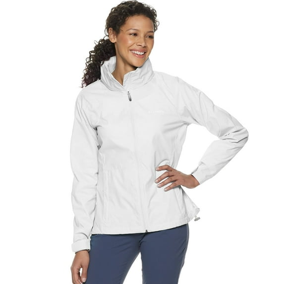 Women's Columbia Switchback IV Packable Rain Jacket Color: White Size: SMALL