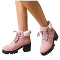 thumbnail image 1 of Women’s Combat Boots Lace up Side Zipper Winter Ankle Boots High Heel Platform Lug Sole Short Booties, 1 of 8