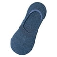 thumbnail image 1 of Women's Combed Cotton Socks Summer Solid Color U Shaped Silicone Anti Slip Socks, 1 of 2