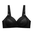 thumbnail image 1 of Women's Comfort Bra Jacquard Strap Support Ribless Design Breathable Soft Fabric Seamless Underwire Full Coverage, 1 of 2
