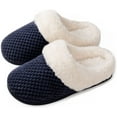 thumbnail image 1 of Women's Comfort Coral Fleece Memory Foam Slippers Fuzzy Plush Lining Slip-on Clog House Shoes for Indoor & Outdoor Use, 1 of 5