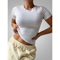 thumbnail image 1 of Women's Comfort Cotton T-Shirt, Classic Fit Tees, Double Layered, Short Sleeve, 1 of 5