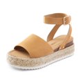 thumbnail image 1 of Women's Comfort Elastic Ankle Strap Shoes Espadrilles Wedge Sandals&nbsp;, 1 of 5
