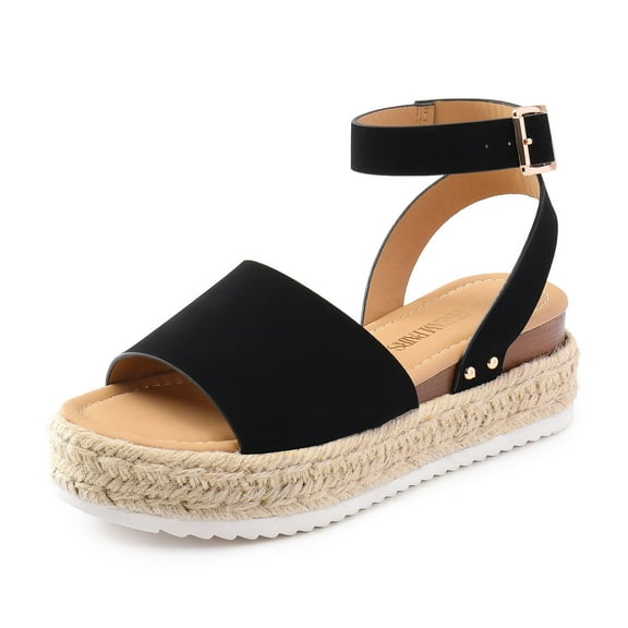 Women's Comfort Elastic Ankle Strap Shoes Espadrilles Wedge Sandals&nbsp;
