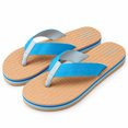 thumbnail image 1 of AERUSI Women’s Platform Flip Flop Sandals, Lightweight Textured Footbed, Soft Fabric Straps, Beach & Casual Summer Sandals, 1 of 9