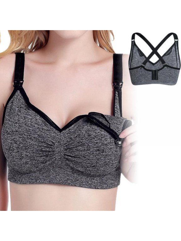 Women's Comfort Front Close Sports Bra,Maternity Nursing Bra Breast Feeding Wire free Bra Breastfeeding Push Up Pregnant Underwear