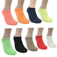 thumbnail image 1 of Women's Comfort No-Show Athletic or Casual Ankle Socks( Value Pack of 5,10, or 15 pairs) (5- pack, Assorted Colors), 1 of 1