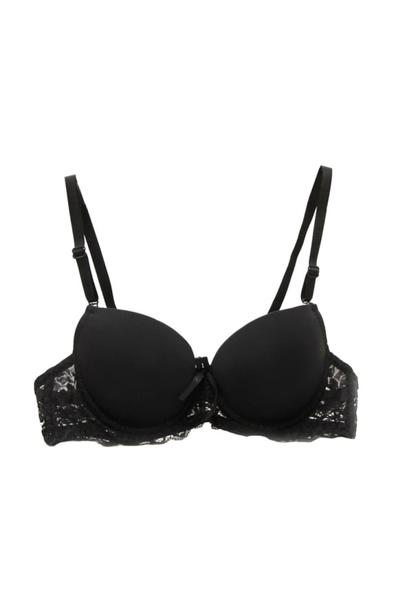 Women's Comfort Nylon Bra, Underwire Bra with Adjustable Shoulder Strap, Thin Cup Bras for Women,Black,38B