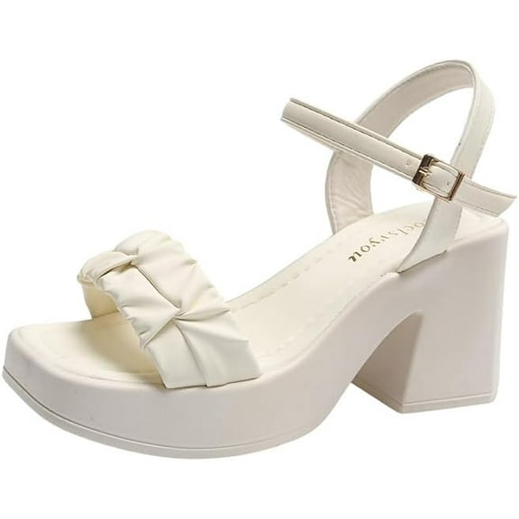 Women's Comfort Sandals - Adjustable Strap & Square-Toe Design | Comfort Thick Heel for Summer